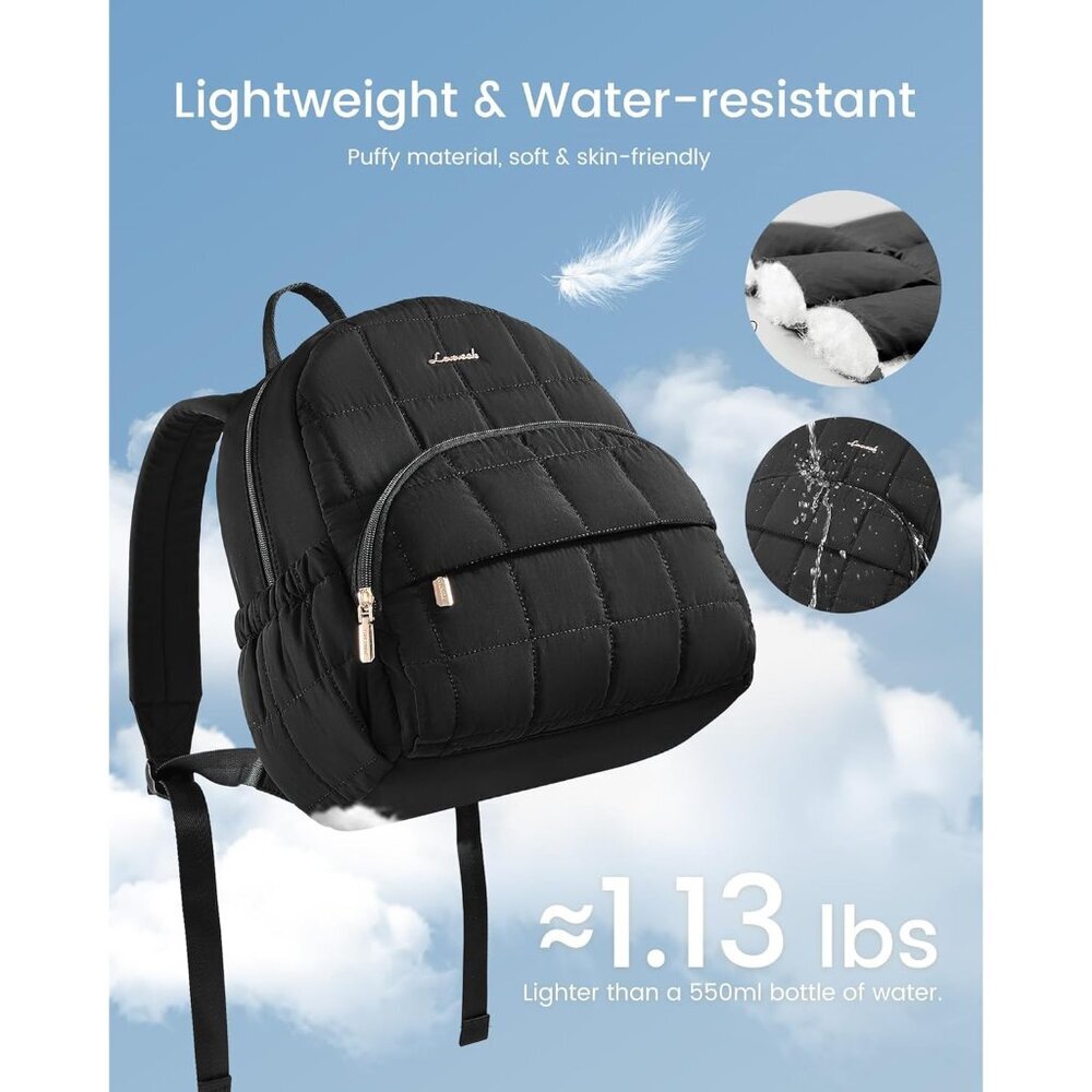 Fashionable Mini Puffer Backpack Purse - Featherlight Design & Water-Resistant - Picture 4 of 7